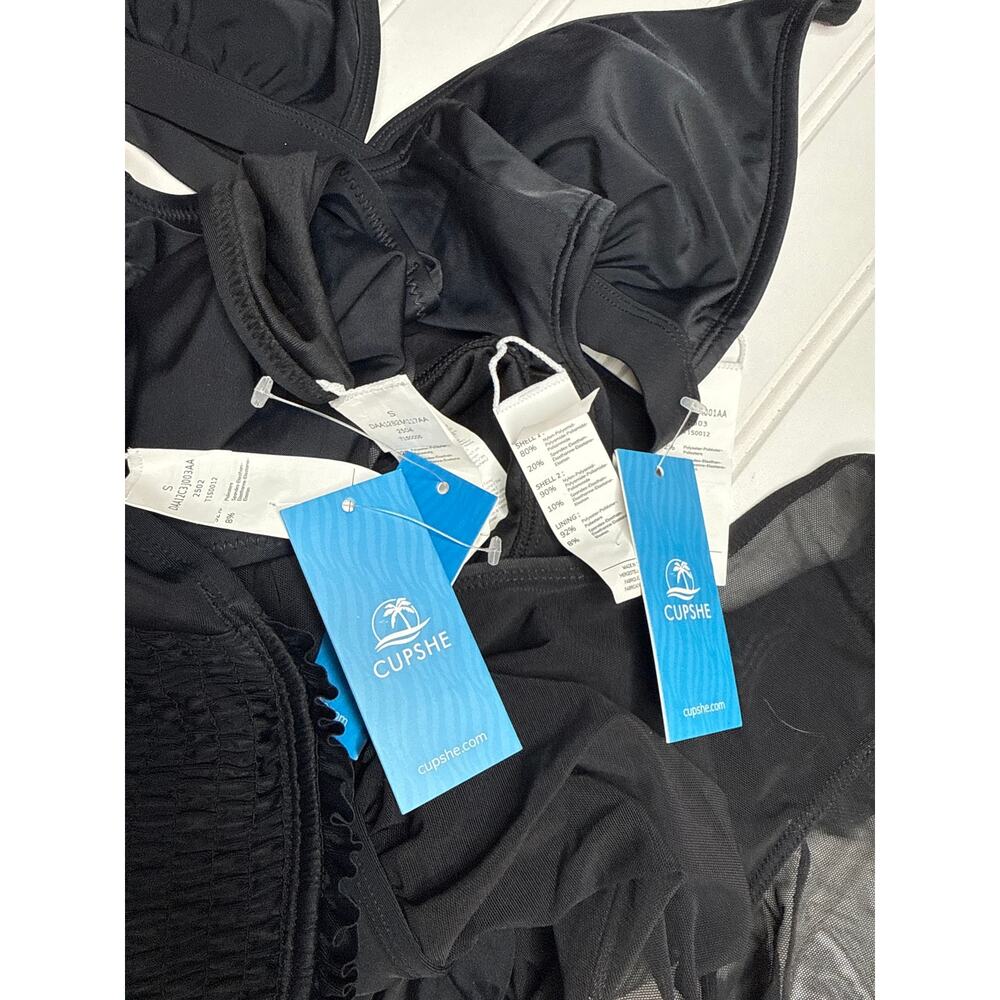 NWT Cupshe Lot of 2 Two Piece Swimsuits 2-PC Bathing Suit Swim Beach Paddle S - Picture 7 of 8